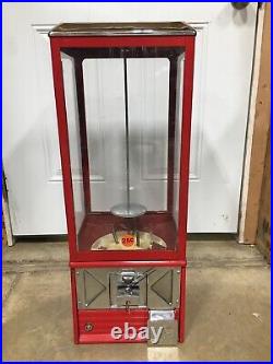Ornate Vintage 50 Cent Northwestern Classic 2 Capsule Toy Vending Machine w Key