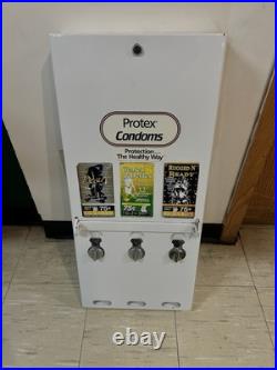 PROTEX VINTAGE NOVELTY CONDOM VENDING MACHINE WALL HANG 1970's