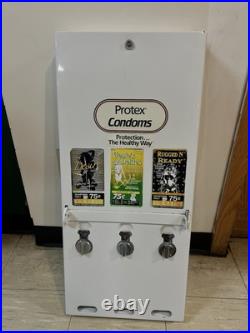 PROTEX VINTAGE NOVELTY CONDOM VENDING MACHINE WALL HANG 1970's