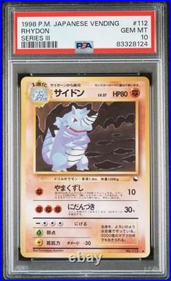 PSA 10 VINTAGE (POP 97) Rhydon Vending Machine Cards Series 3 (Japanese)