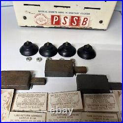 PSSB Vintage US Postage Stamp 3 Slot Dispenser Machine With Keys Accessories