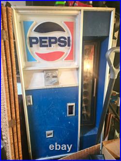 Pepsi Soda Vending Machine Blue/White Vintage Style Pepsi Soda Machine