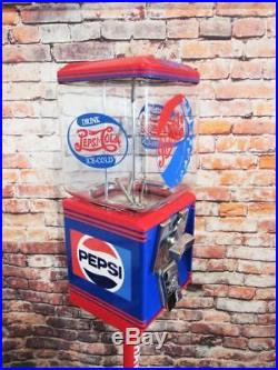 Pepsi cola vintage Northwestern gumball machine glass globe +stand gift man cave