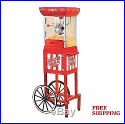 Popcorn Maker Machine Vintage Nostalgia Carnival Cart Kettle Popper Home Movie