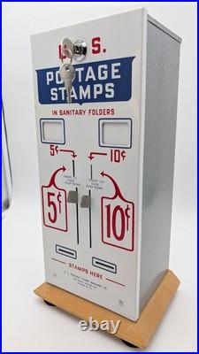 Postage Stamp Machine 5 & 10 Cent? Vintage United States Metal Coin Vending Postage Stamp Machine 5 & 10 Cent? Vintage United States Metal Coin Vending