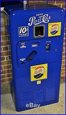 Professionally Painted CLEAN Vintage 10-Cent Pepsi Soda Vending Machine Ships 48