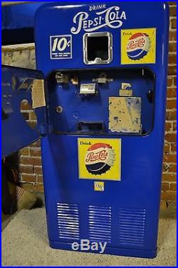 Professionally Painted CLEAN Vintage 10-Cent Pepsi Soda Vending Machine Ships 48