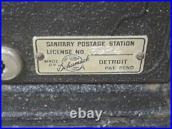 RARE 1930's Schermack Double Cast Iron Countertop Model Vintage Stamp Machine