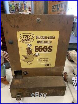 RARE As seen on Pawn Stars Vintage Hard Boiled Egg Vending Machine FARM BAR GAS