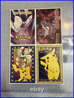 RARE VINTAGE 1999 UNCUT Pokemon VENDING machine Front Window Display Sheet WOW
