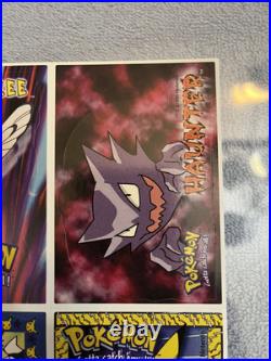 RARE VINTAGE 1999 UNCUT Pokemon VENDING machine Front Window Display Sheet WOW