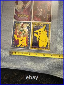 RARE VINTAGE 1999 UNCUT Pokemon VENDING machine Front Window Display Sheet WOW