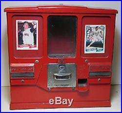 Rare Vintage 1 Cent Vending Machine For Gum Balls And Baseball Cards Must See