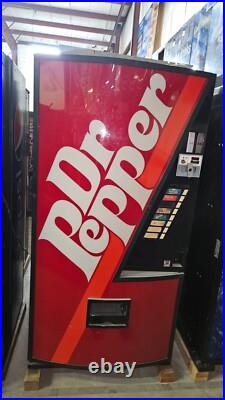 RARE VINTAGE Dr Pepper Dixie Narco 368 Soda Vending Machine 8 Select Cans & H20