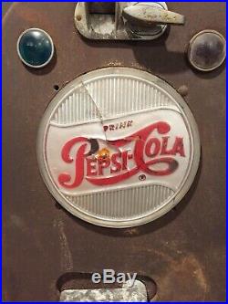 RARE VINTAGE PEPSI Soda Light Up Jacobs Model 56 Vending Machine All Original