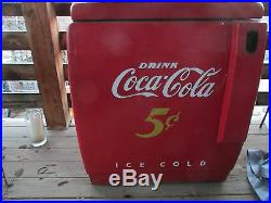 RARE VTG Genuine Coke Coca Cola Machine All Original WORKS, 5 Cent bottles