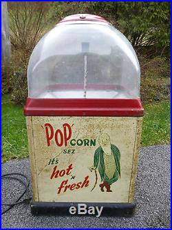 RARE Vintage 1940s T & C Co. TC-15 POPcorn Sez Counter Warmer Vending Machine