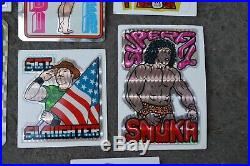 RARE Vintage 1980s NOS Vending Machine Wrestling Prism Stickers Lot of 8 WWF AWA
