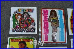 RARE Vintage 1980s NOS Vending Machine Wrestling Prism Stickers Lot of 8 WWF AWA