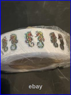 RARE Vintage 80's 90S seahorse Prism Vending Machine Stickers 500 count roll