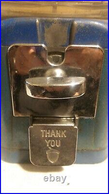 RARE Vintage Acorn 1 Cent 1 Toy Gum Machine TEAR DROP WithKey EMBOSSED ACORN