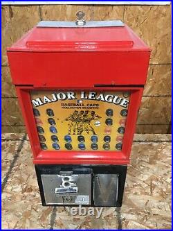 RARE Vintage MLB Baseball Caps Vending Machine with Hats and Keychains n Capsules
