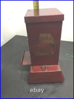 RARE Vintage Red metal Ohio match vending machine 2 books 1 penny northwestern