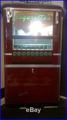 RARE Vintage c1952 KEENEY CIGARETTE Tobacco soda Art dec Vending Machine NICE