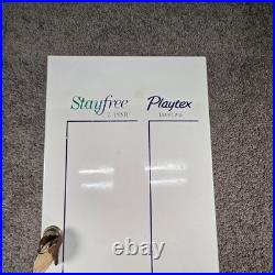 RARE Vtg Stayfree Playtex Vending Machine Metal Tampon Dispenser with Original Key