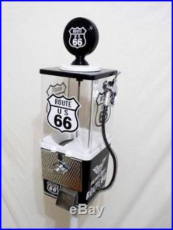 ROUTE 66 gas pump vintage gumball machine + stand