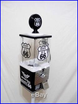 ROUTE 66 gas pump vintage gumball machine + stand