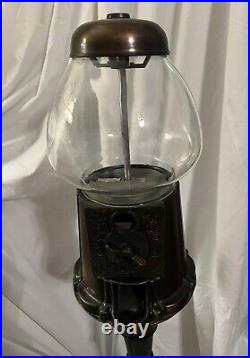 Rare 1980s Vintage Cast Iron Gum Ball Machine