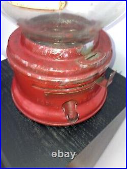 Rare Antique Red Ford Penny 1 Cent Gumball Machine 1930s Vintage Collectible Wow