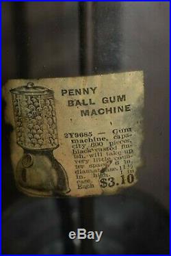 Rare Langley 1 Cent Peanut Gumball Machine Vintage Penny Coin Op