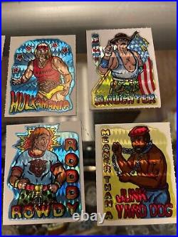 Rare Vintage 1980s WWF Lot Hulk Hogan Prism Wrestling Vending Machine Sticker