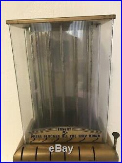 Rare Vintage Bill Fryer 5 Cent Gum Candy Coin-op Vending Machine Self Service