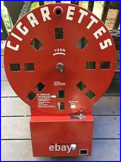 Rare Vintage Coin Op Cigarette Vending Machine 1940's Dial A Smoke. Minesotta