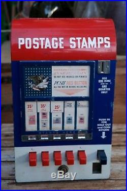 Rare Vintage Hilsum Sales Corp U. S. Postage 5 Slot Deluxe Stamp Vending Machine