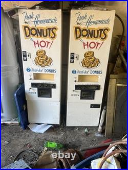 Rare Vintage Hot Donut Vending Machines Working Pair Original Keys