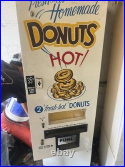 Rare Vintage Hot Donut Vending Machines Working Pair Original Keys