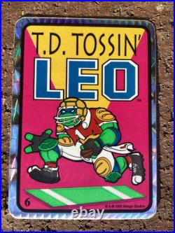 Rare Vintage Original 1993 TMNT T. D. Tossin Leo Vending Machine Prism Sticker