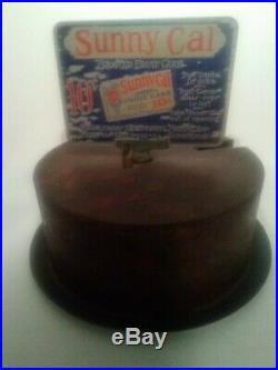 Rare Vintage Sunny Cal Coin Operated Fruit Cake Dispenser