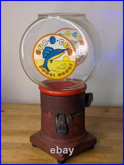 Rare Vintage Vendex #520 Fish Bowl Gum Ball Machine(bub-o-gum) One Cent/tested