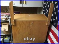 Rare Vintage Victor Vendorama vending machine Gumball oak wood Huge size! 1950s