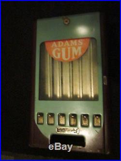 Rare Vtg/Antique Adams one cent standing Gum Machine, A. H. DuGrenier Inc. USA