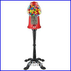 Real Glass Vintage Candy Gumball Machine Globe Bank Storage Dispenser With Stand