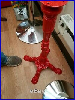 Real Vintage Cast iron Claw foot Gumball stand restore Red 30's hard to find