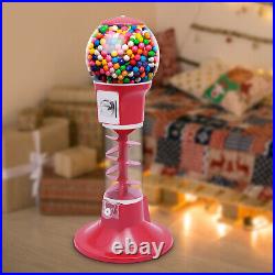 Red Gumball Machine Vintage Candy Vending Dispenser Coin Bank 40.31Inch Tall New