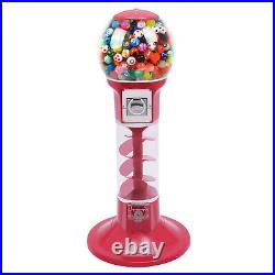 Red Gumball Machine Vintage Candy Vending Dispenser Coin Bank 40.31Inch Tall New