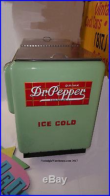 Restored Vintage Antique Dr Pepper Cooler Refrigerated Chest Embossed